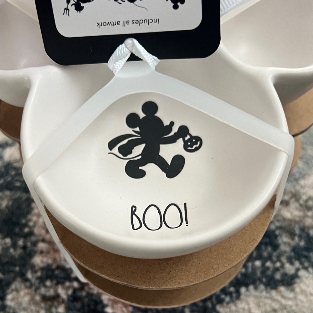 Disney x Rae Dunn Halloween Tasting Bowls - White, Black & Orange - NWT